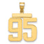 14k Large Polished Number 95 Charm