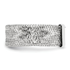 14k w/White Rhodium-plating Stretch Ring