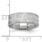 14k w/White Rhodium-plating Stretch Ring