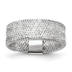 14k w/White Rhodium-plating Stretch Ring
