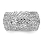 14K with White Rhodium Plating Stretch Ring