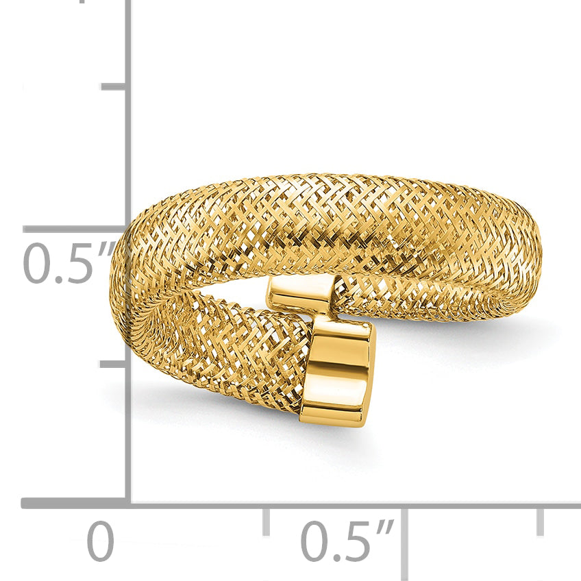 14K Mesh Bypass Stretch Ring