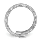 14K w/Rhodium Mesh Bypass Stretch Ring
