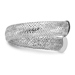 14K w/Rhodium Mesh Bypass Stretch Ring