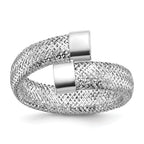 14K w/Rhodium Mesh Bypass Stretch Ring