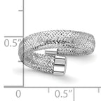 14K w/Rhodium Mesh Bypass Stretch Ring