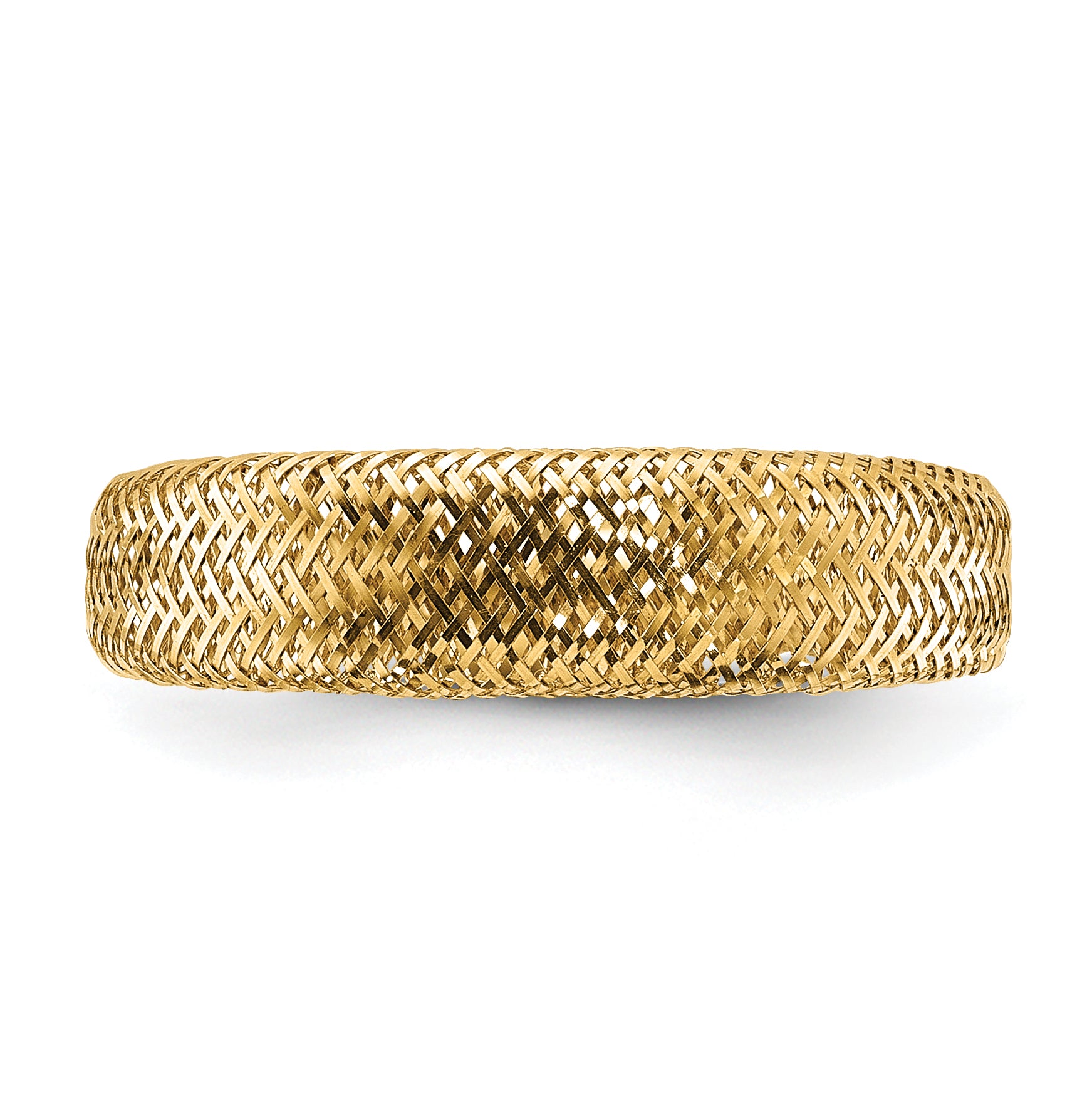 14K Mesh Tapered Stretch Ring