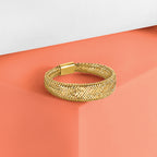 14K Mesh Tapered Stretch Ring