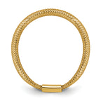 14K Polished Mesh Stretch Ring