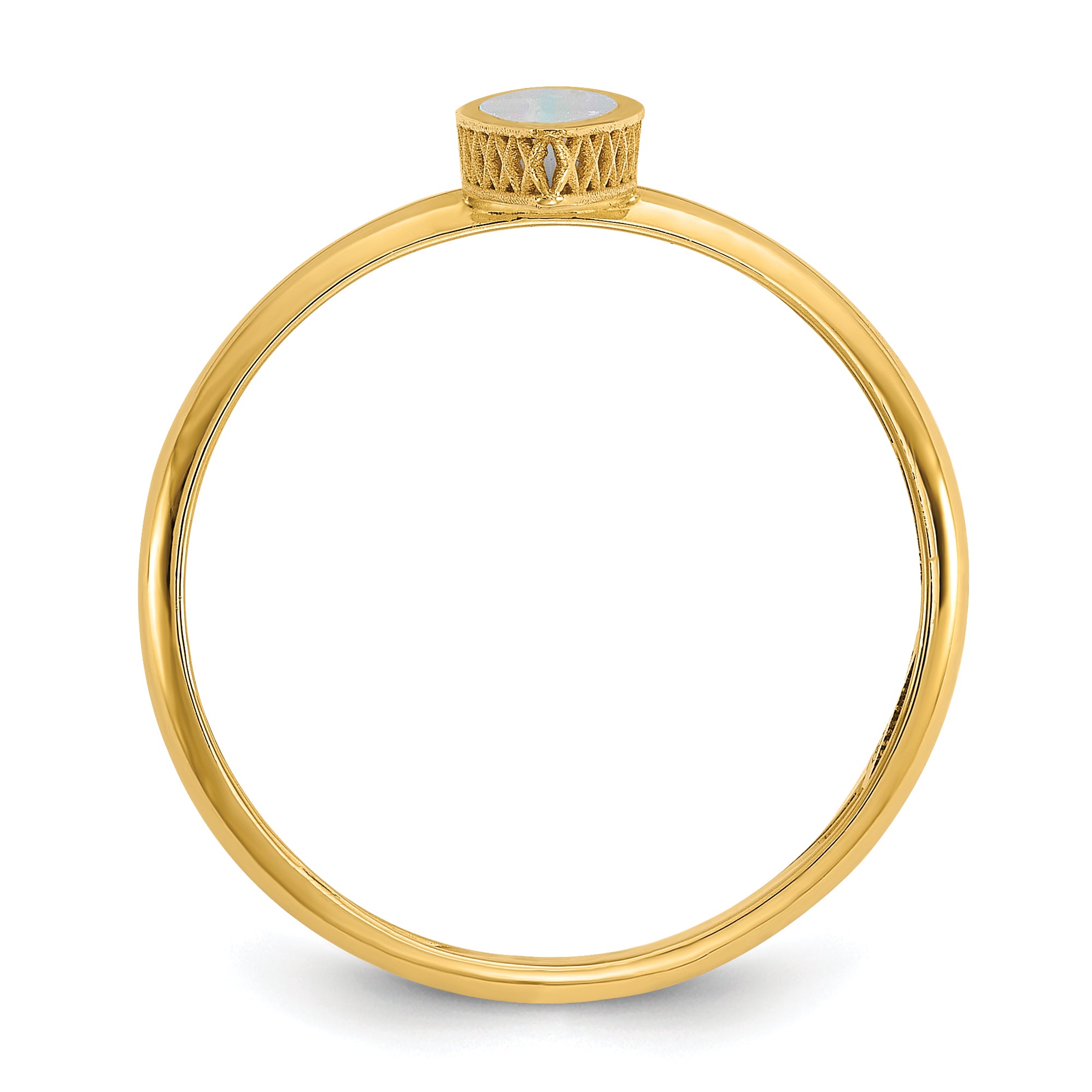 14K Polished Mother of Pearl Fancy Ring Secondary image