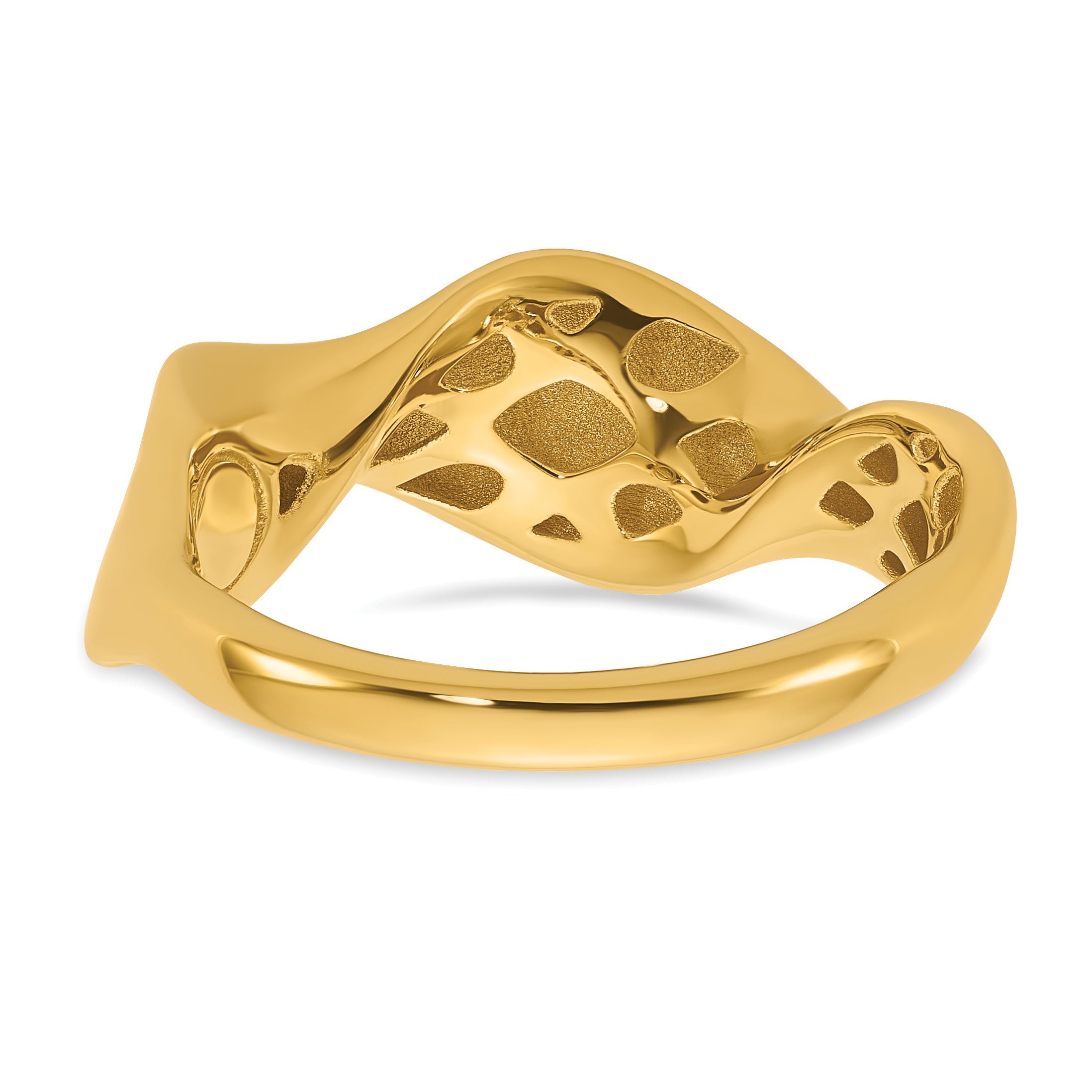 14K Polished Wavy Ring