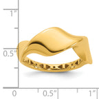 14K Polished Wavy Ring