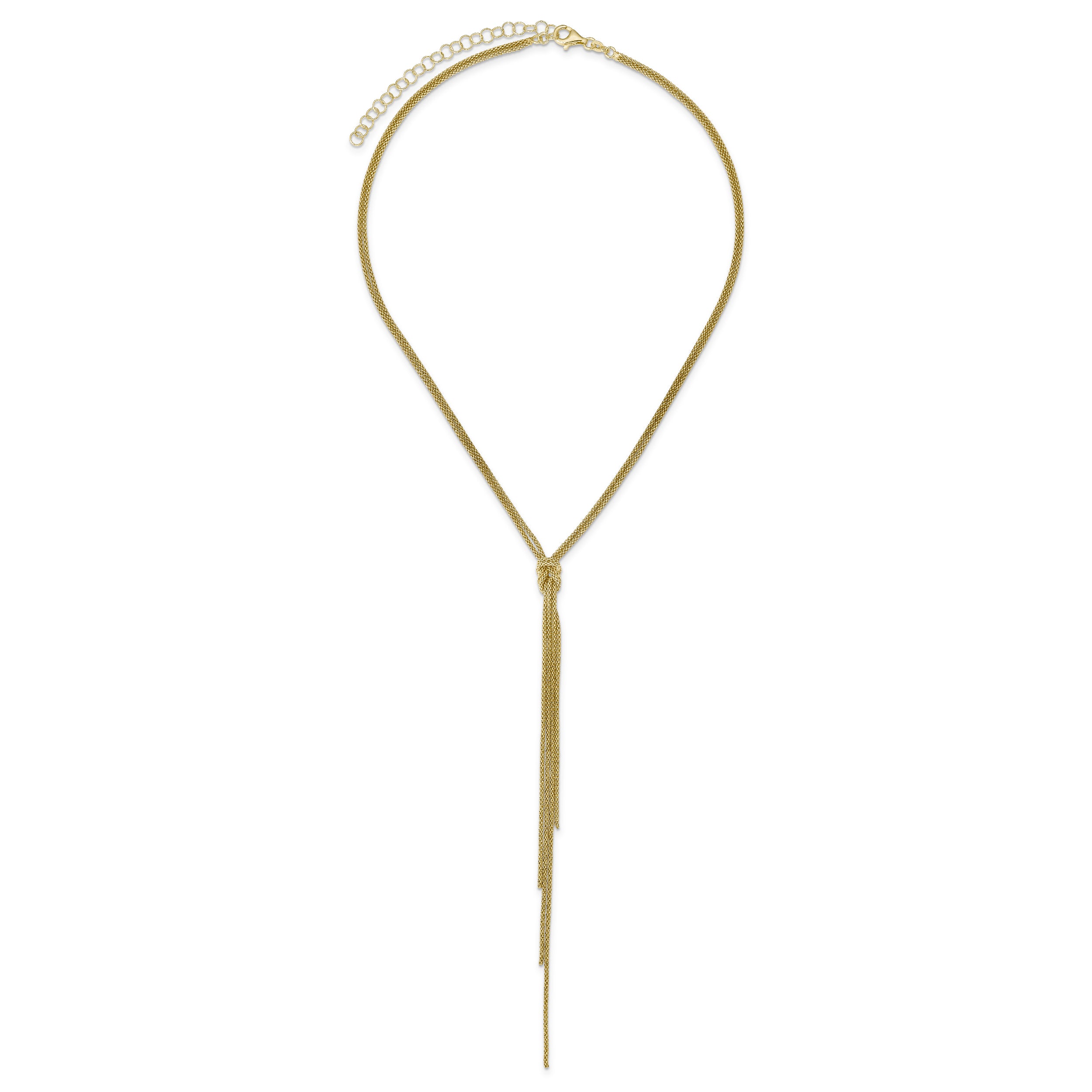 Sterling Classic Koreana Lariat Neck with love knot tassle drop 20 wi