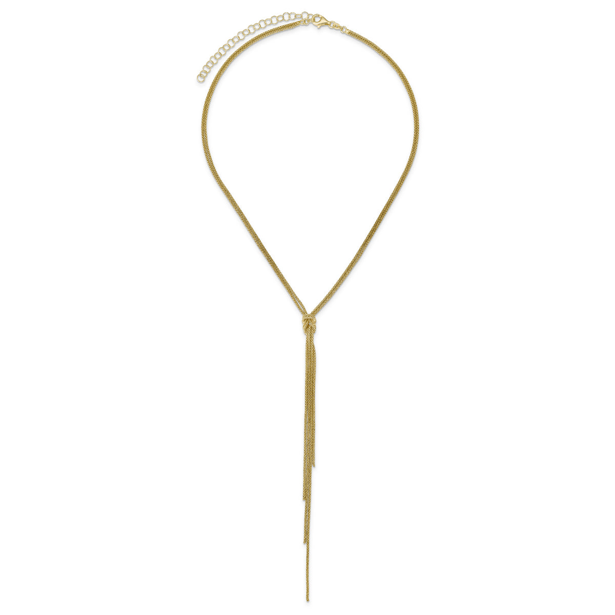 Sterling Classic Koreana Lariat Neck with love knot tassle drop 20 wi