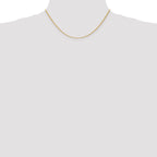 14K 1.3mm Diamond-cut Solid Machine Made Rope with Lobster Clasp Chain