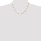 14K 1.3mm Diamond-cut Solid Machine Made Rope with Lobster Clasp Chain