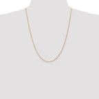 14K 1.3mm Diamond-cut Solid Machine Made Rope with Lobster Clasp Chain