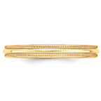 14k Yellow Gold 3mm Milgrain Half Round Wedding Band