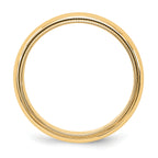 14k Yellow Gold 5mm Milgrain Half Round Wedding Band