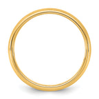 14KY 5.5mm Milgrain Half Round Band Size 14