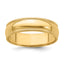 14k Yellow Gold 6mm Milgrain Half Round Wedding Band