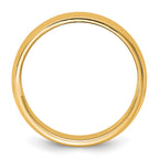 14KY 7mm Milgrain Half Round Band