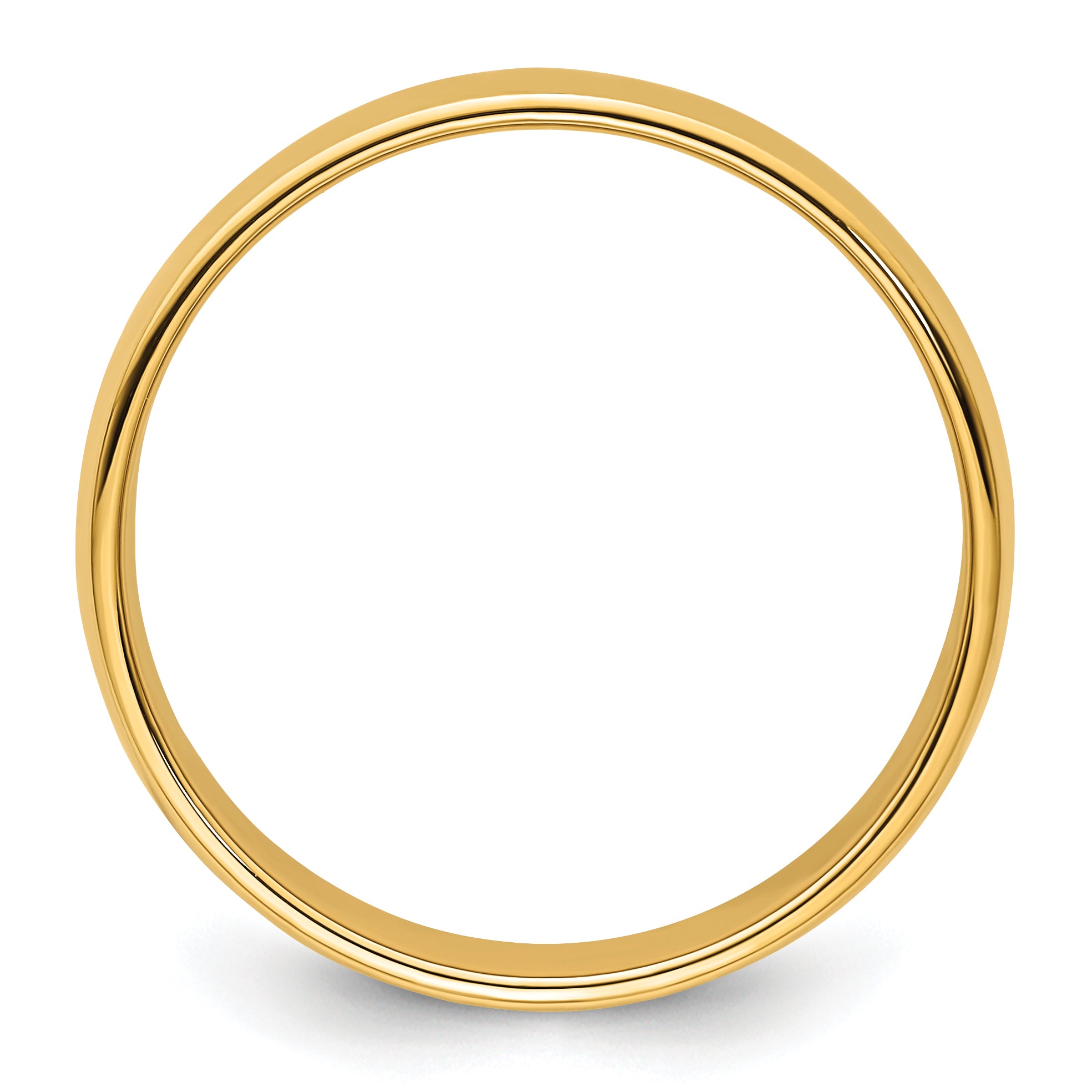 14k Yellow Gold 8mm Milgrain Half Round Wedding Band Size 14