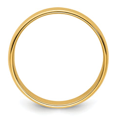 14k Yellow Gold 8mm Milgrain Half Round Wedding Band Size 14