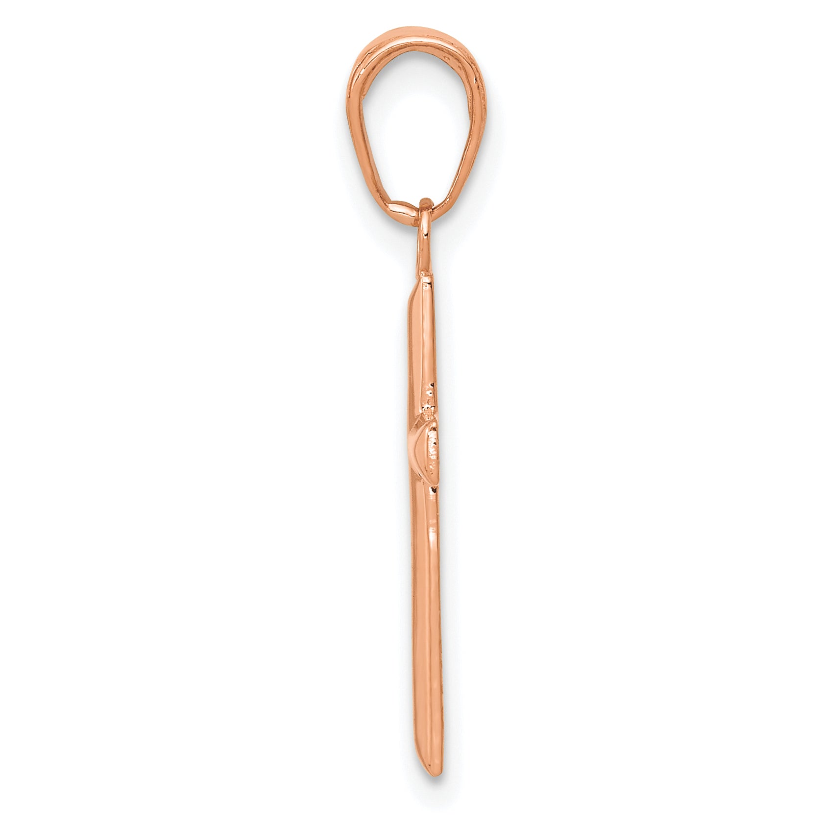 14K Rose Gold Small Cross Pendant Secondary image