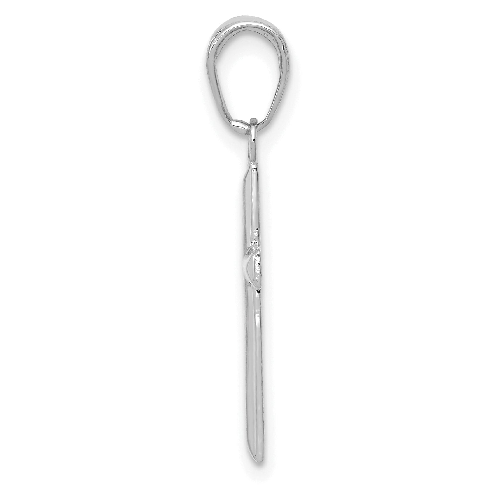14K White Gold Small Cross Pendant Secondary image