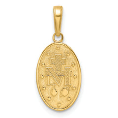 14k Red Enameled Miraculous Medal Pendant