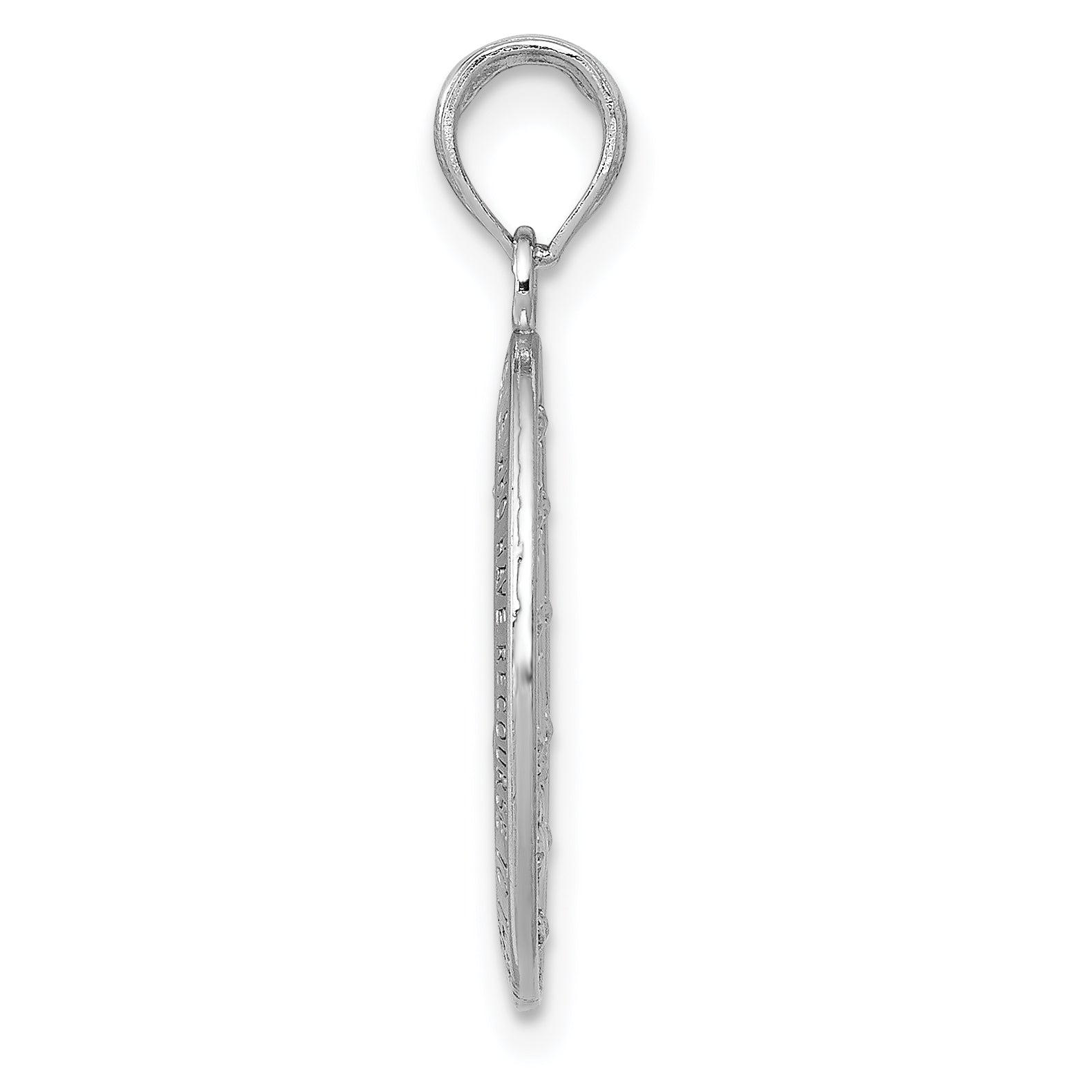 14k White Gold Miraculous Medal Pendant Secondary image