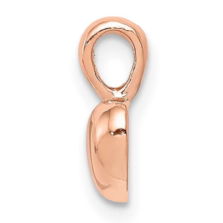 14K Rose Polished Domed Heart Charm Secondary image