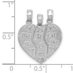 14k White Gold Break-apart BIG SIS-MOM-LIL SIS Charm