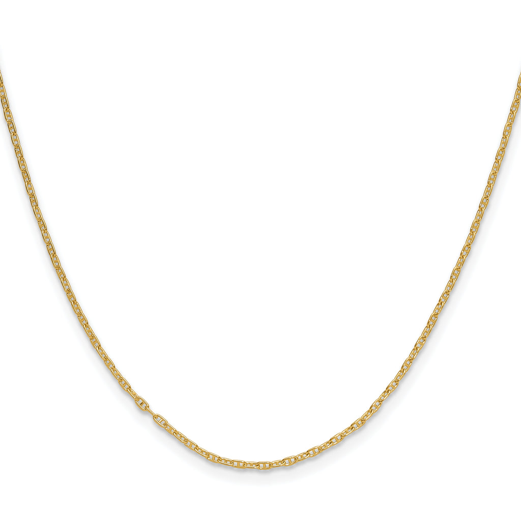 14K Yellow Gold Anchor Chain Necklace 1.5mm