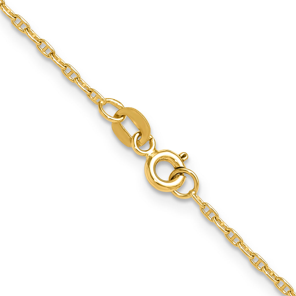 14K Yellow Gold Anchor Chain Necklace 1.5mm