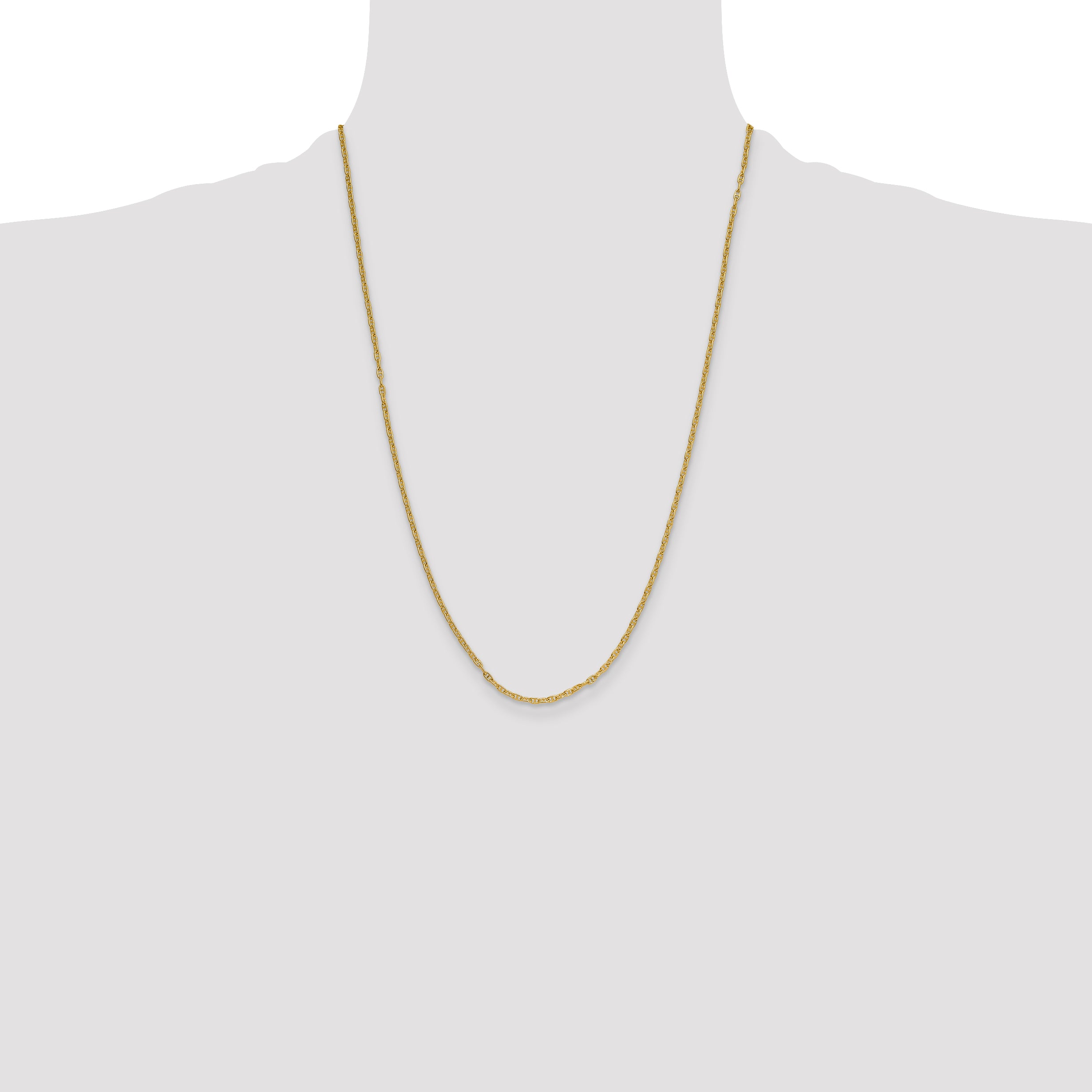 14k 2.35mm Mariners Link Chain