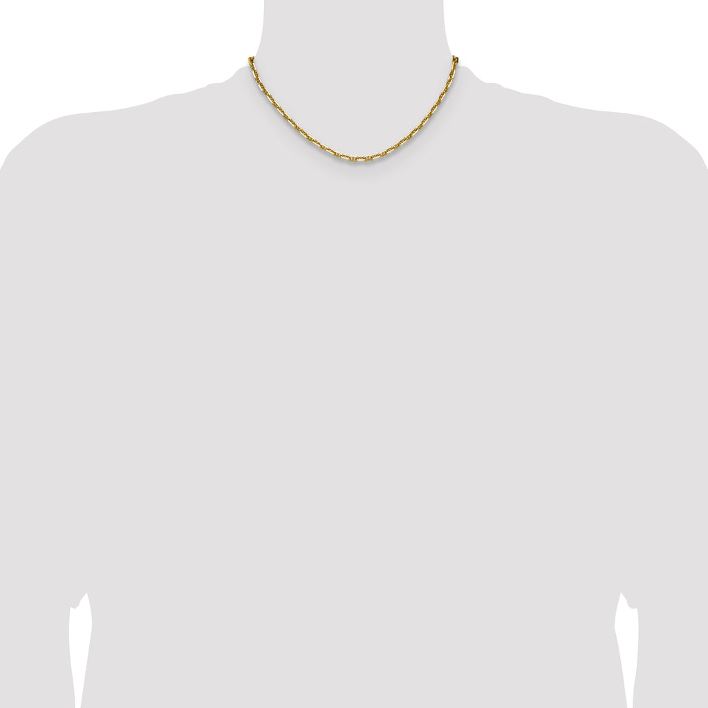 14k 3.5mm Diamond-Cut Mariner Anchor Chain