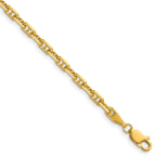 14k 3.5mm Diamond-Cut Mariner Anchor Chain