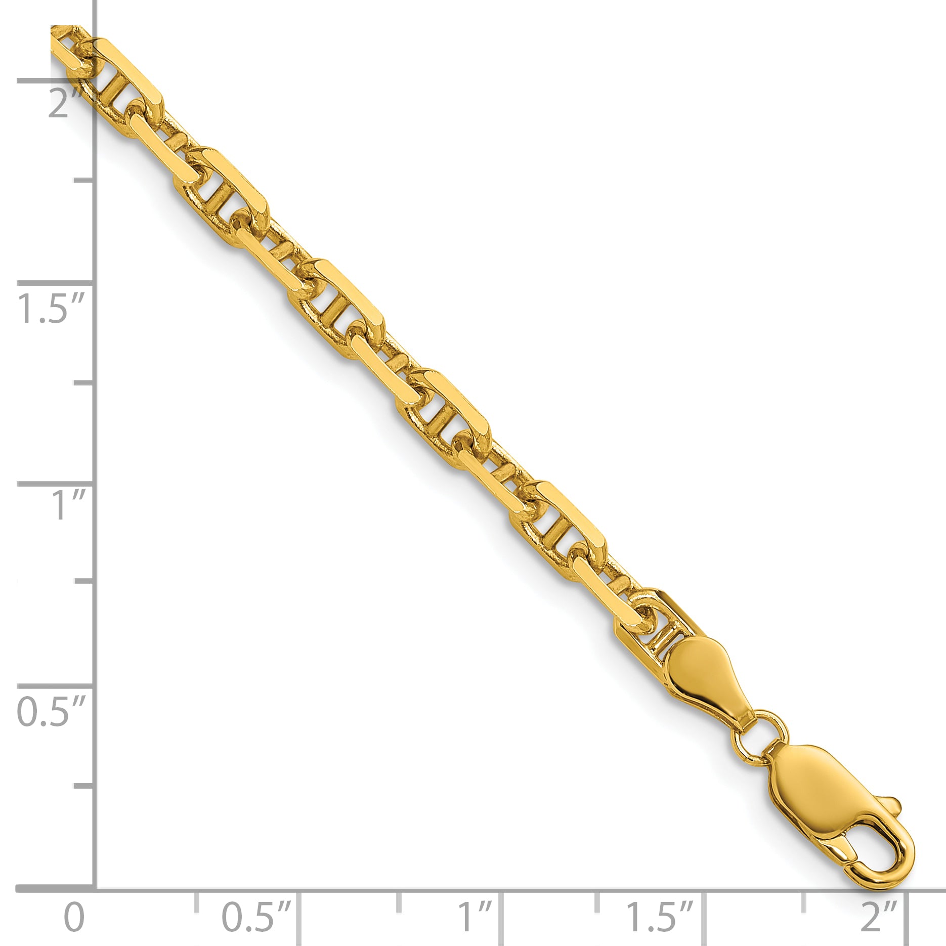 14k 4.1mm D/C Mariner Anchor Chain Secondary image