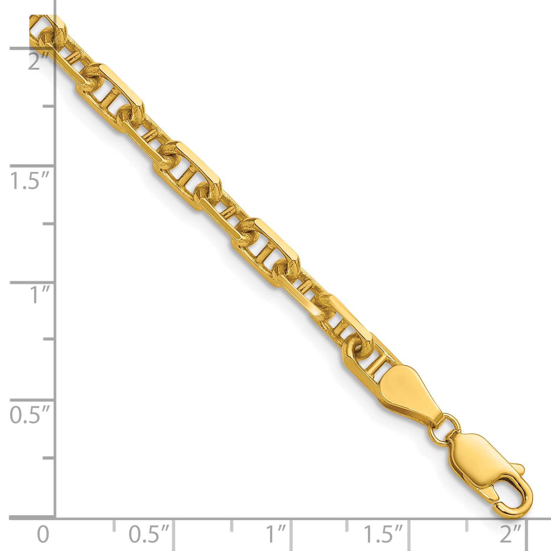 14k 5.0mm D/C Mariner Anchor Chain