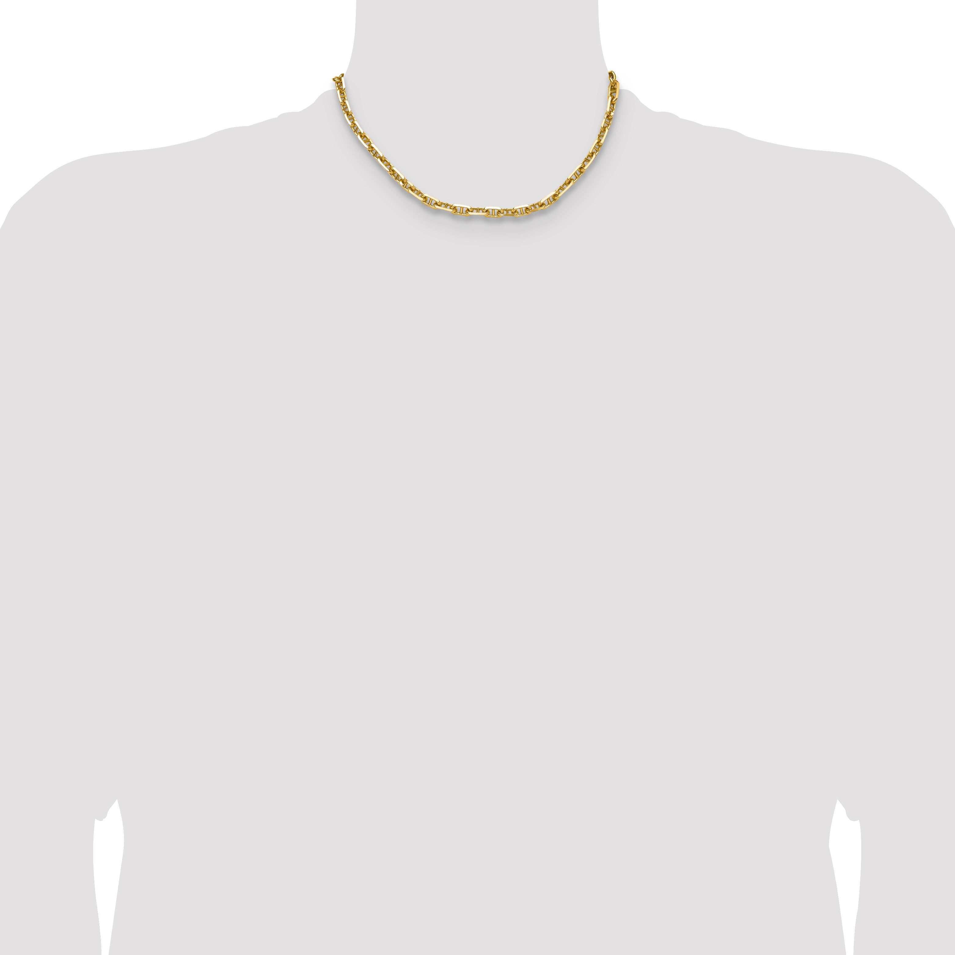 14k 5.7mm Diamond-Cut Mariner Anchor Chain