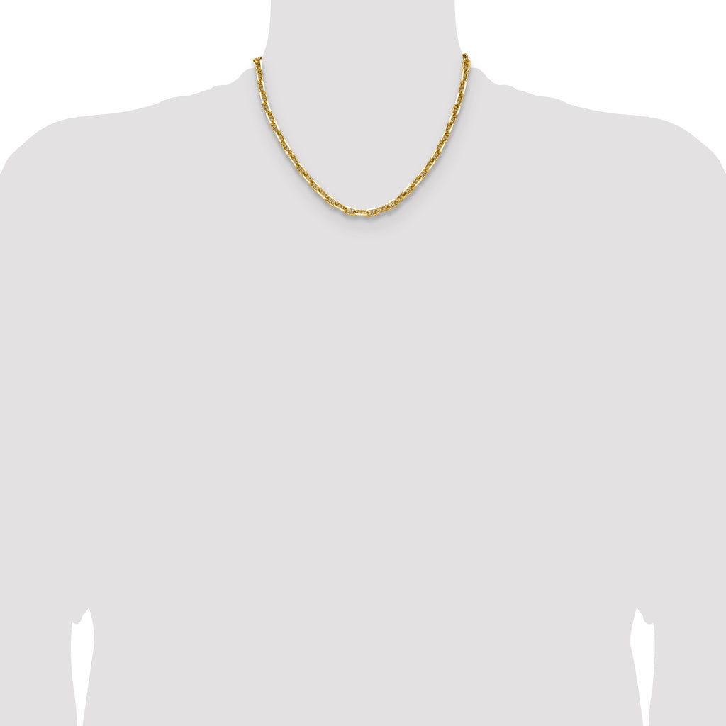 14k 5.7mm Diamond-Cut Mariner Anchor Chain