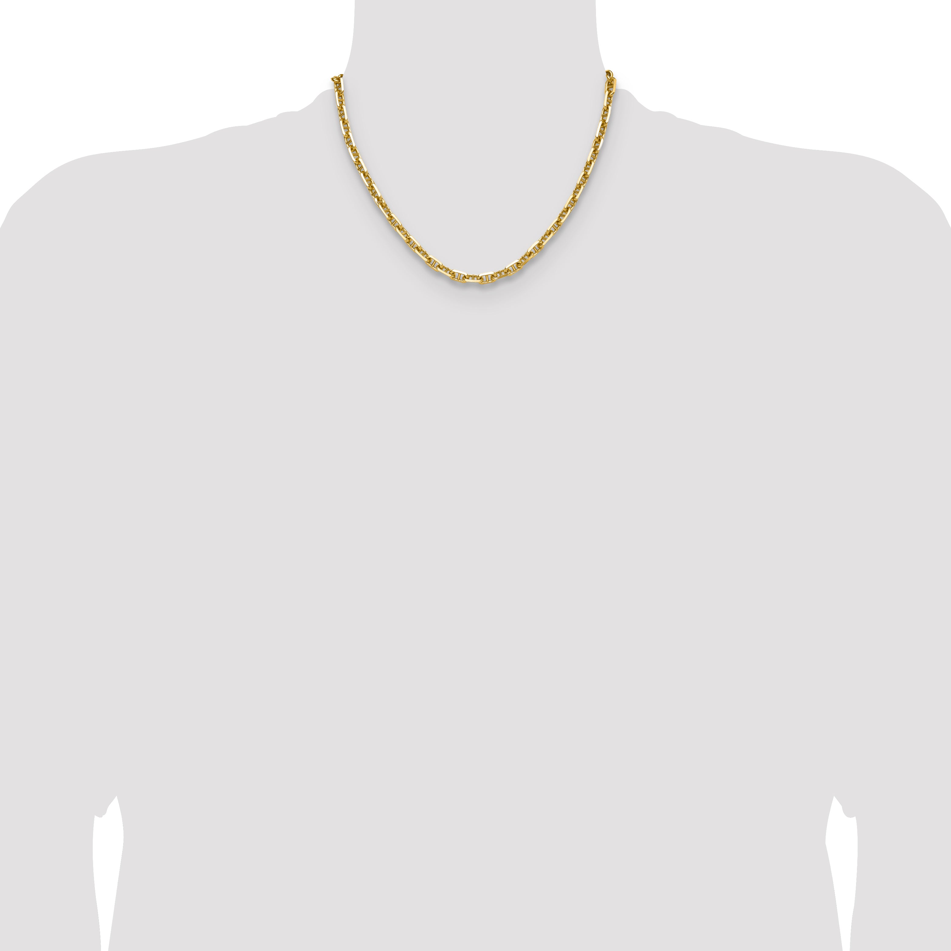 14k 5.7mm Diamond-Cut Mariner Anchor Chain