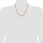14K Yellow Gold Diamond-Cut Anchor Chain Necklace 5.6mm