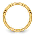 14k Yellow Gold 3mm Milgrain Half Round Comfort Fit Wedding Band