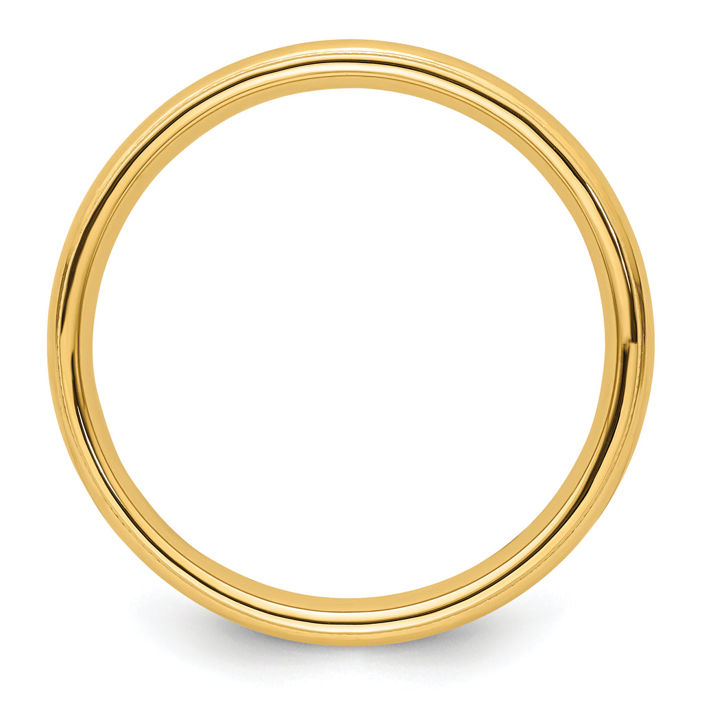4.0mm 10K Yellow Gold Milgrain Comfort Fit Wedding Band - Sophia Jewelers
