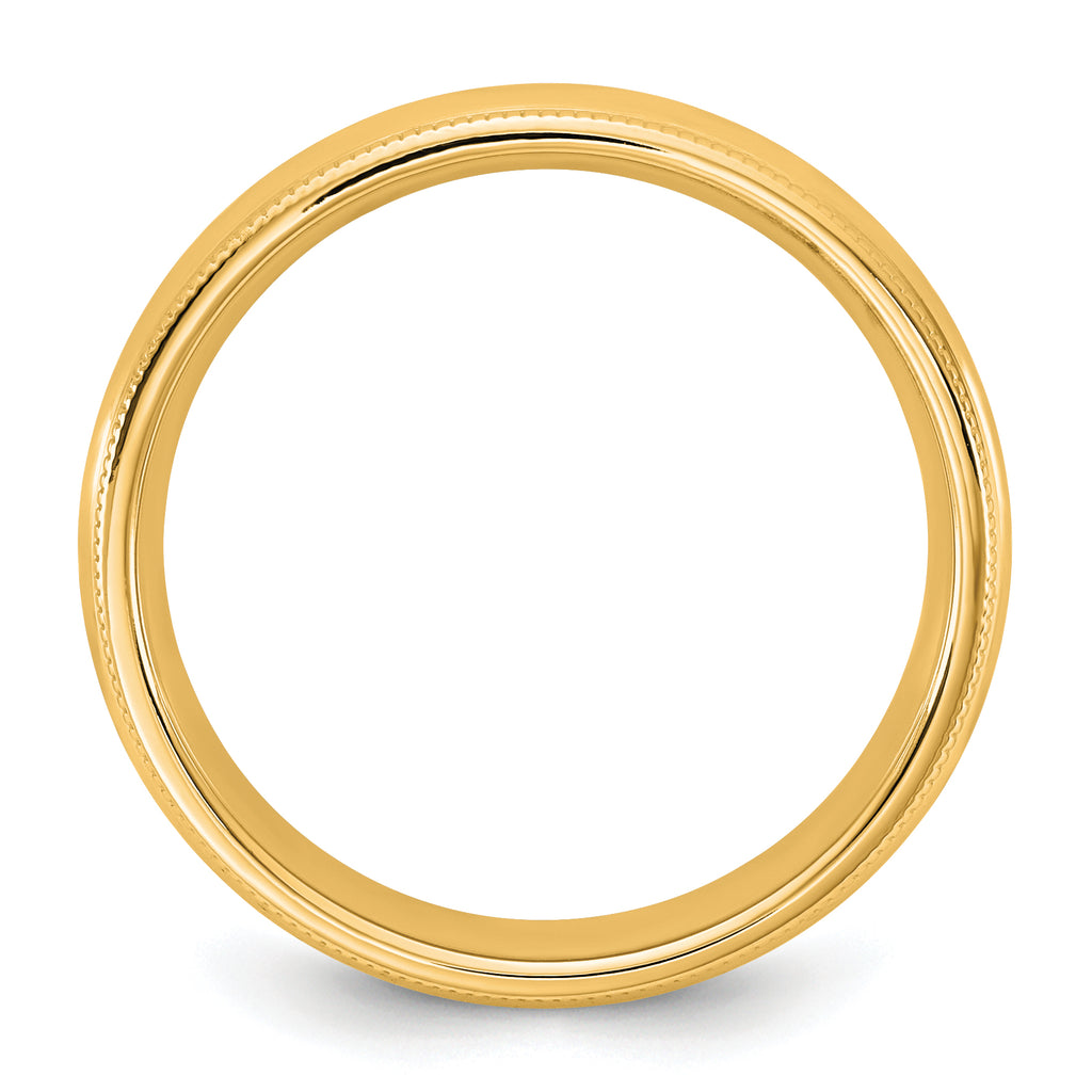 14KY 4.5mm Milgrain Comfort Fit Band