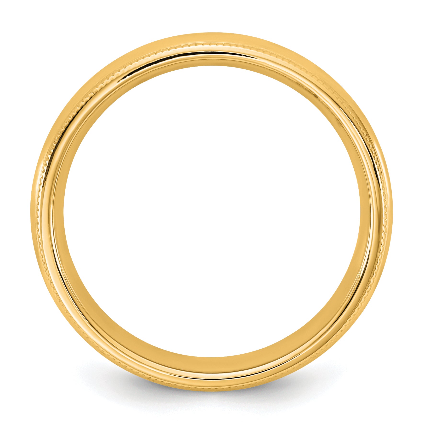 14KY 4.5mm Milgrain Comfort Fit Band