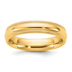 14KY 4.5mm Milgrain Comfort Fit Band